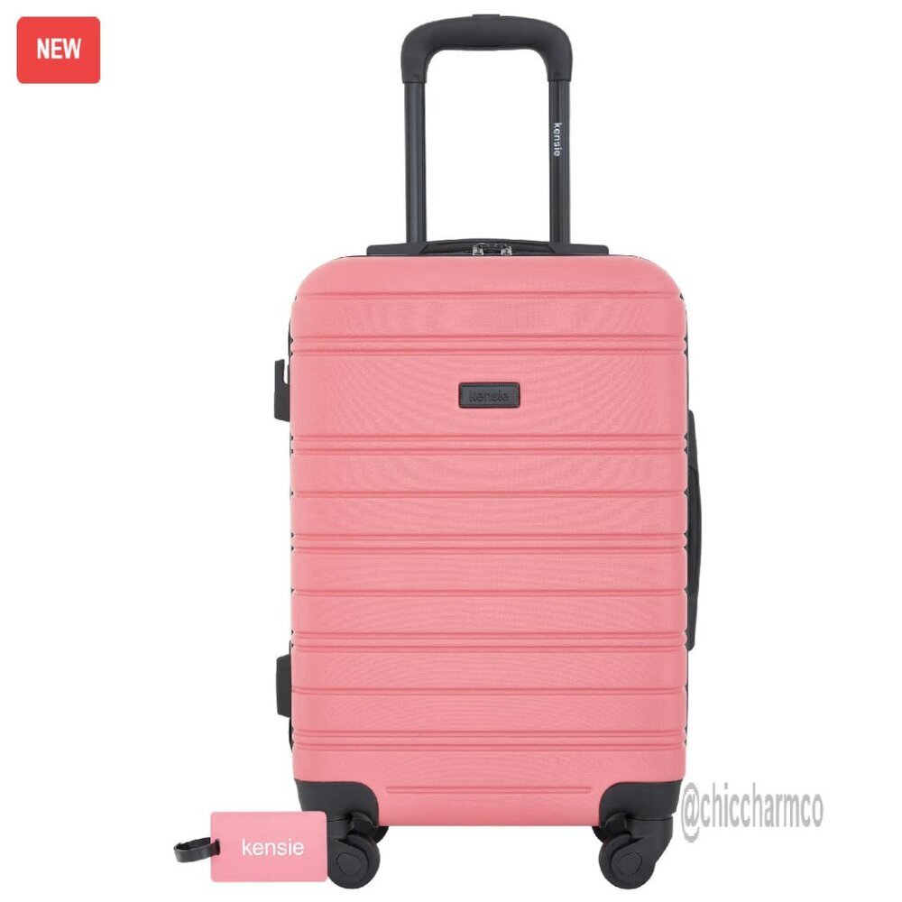 22" Abs Hardside Carry-On Luggage With Spinner Wheels & Combination Lock